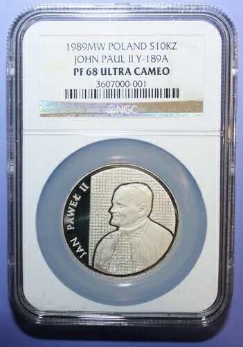 S3 - ポーランド 10000 ズロティチ 1989MW NGC PF-68 ウルトラ カメオ シル コイン *** レア ピーフォート｜WORLD RESOURCE【KING店】