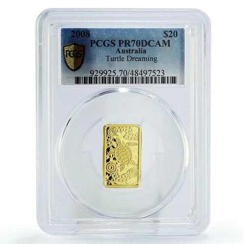 オーストラリア 20ドル ドリーミングシリーズ ウミガメ動物 PR70 PCGS 金貨 2008年｜WORLD RESOURCE【KING店】