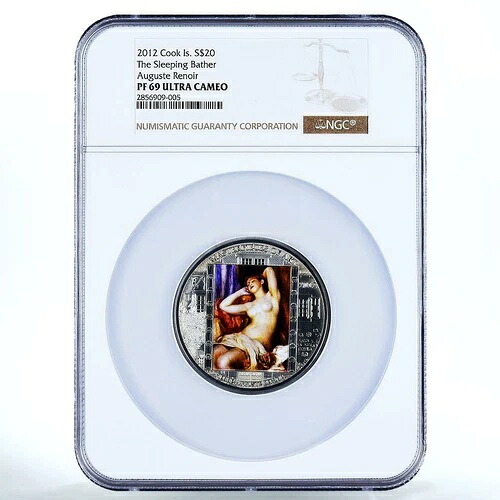 クック諸島 20ドル ルノワール傑作集 眠る水浴者 PF69 NGC シルバー 2012｜WORLD RESOURCE【KING店】