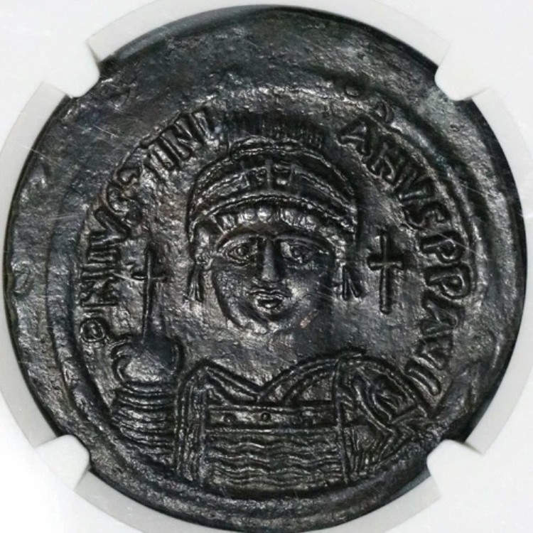 538 NGC AU ユスティニアヌス 1 世ビザンチン帝国フォリス ニコメディア ミント コイン (21010201C)|WORLD RESOURCE【KING店】