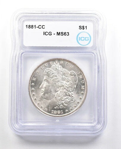 1881-CC モルガン銀貨 MS63 ICG *350??3|WORLD RESOURCE【KING店】