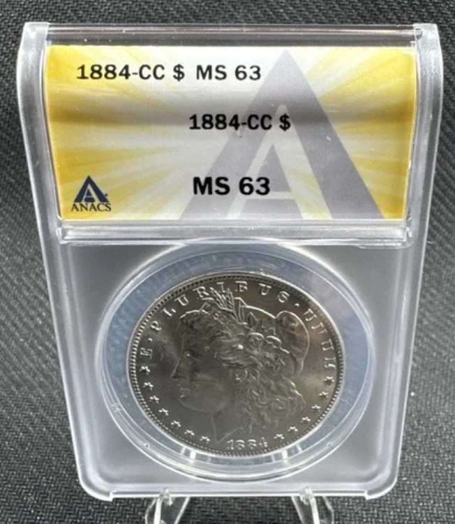 1884年-CC モルガン銀貨(フロンティア・トラスト社発行、メイン州ロール ANACS MS-63)|WORLD RESOURCE【KING店】