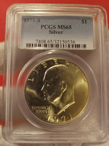 1971-S MS65 アイゼンハワー シルバー 1ドル PCGS