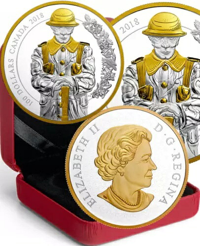 2018年 ソルジャー・キーパーズ・オブ・パーラメント 100ドル 10オンス 純銀プルーフカナダコイン｜WORLD RESOURCE【KING店】 415,305円