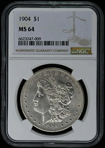 1904年 モルガン・ダラー S$1 NGC MS64