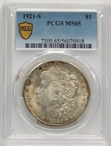 1921-S モルガン・ダラー PCGS MS65 (521316025)