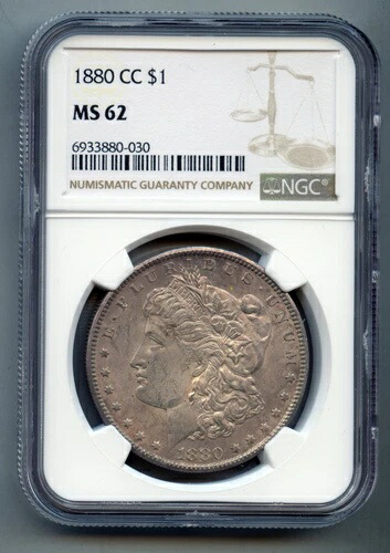 1880年CCモルガン銀貨NGC MS 62 305,415円