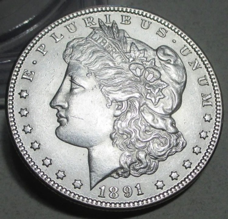 1891-CC モーガン シルバー ドル **CH/BU** 希少な米国コイン。