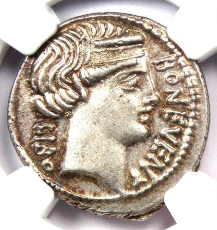 ローマン L. スクリボニウス リボ AR デナリウス コイン 紀元前 62 年 - 認定 NGC Choice AU｜WORLD RESOURCE【KING店】