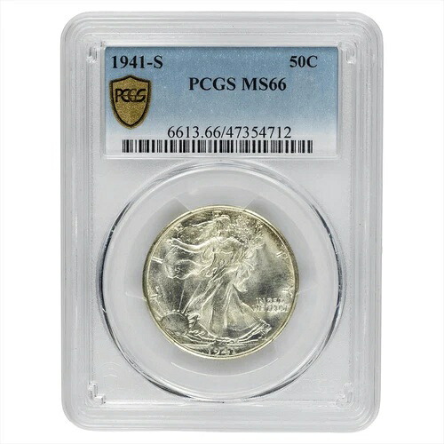 1941S ウォーキング・リバティ・ハーフダラー 50セント PCGS MS 66|WORLD RESOURCE【KING店】