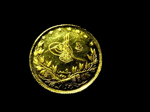 オスマン帝国 BU 金貨 1913 スルタン モハメッド 5 世 100 クルシュ AH (1327/5) D13|WORLD RESOURCE【KING店】