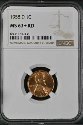 1958-D 1C RD リンカーン・ウィート 1セント NGC MS67+RD 6806170-086｜WORLD RESOURCE【KING店】