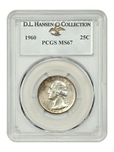 1960年 25セント PCGS MS67 ex: D.L. ハンセン - ワシントンクォーター｜WORLD RESOURCE【KING店】