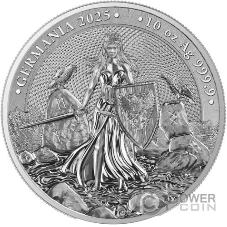 ゲルマニア 10オンス 銀貨 50マルク ゲルマニア 2025|WORLD RESOURCE【KING店】