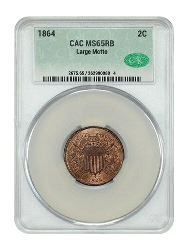 1864 2C CACG MS65RB (大きなモットー) - 2セント - 発行初年度|WORLD RESOURCE【KING店】