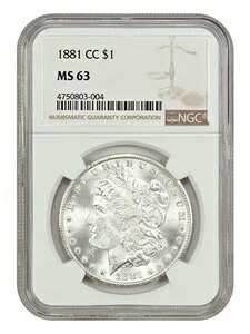 1881-CC $1 NGC MS63 - モルガン・ダラー|WORLD RESOURCE【KING店】