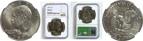 1973年 1ドル アイゼンハワードル NGC MS-66+|WORLD RESOURCE【KING店】