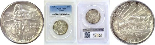 1928年 50セント オレゴン・トレイル記念ハーフドル PCGS MS-67｜WORLD RESOURCE【KING店】
