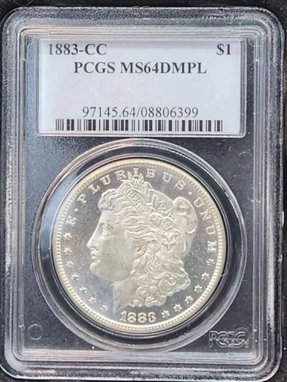 1883年CCモルガンダラーPCGS MS64DMPLクリーン＆ブライト、色あせなし#306