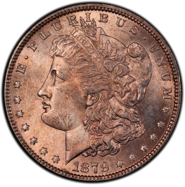 1879-P 1ドル モルガン・ダラー PCGS MS65 - 素晴らしい輝きを放つ宝石、素晴らしい色調|WORLD RESOURCE【KING店】