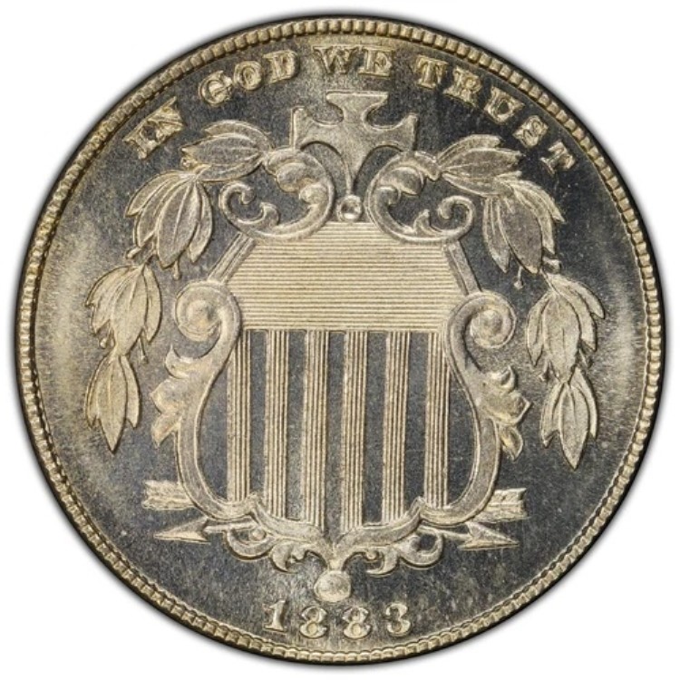 1883年 5C シールド ニッケル PCGS PR66 良好な状態｜WORLD RESOURCE【KING店】