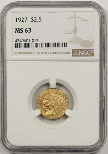 1927年 $2.5 NGC MS 63 インディアンヘッドゴールドクォーターイーグル|WORLD RESOURCE【KING店】