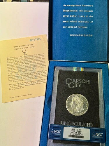 1884-CC モルガン銀貨 GSA ホード NGC MS64 DPL 箱・鑑定書付き 送料無料｜WORLD RESOURCE【KING店】