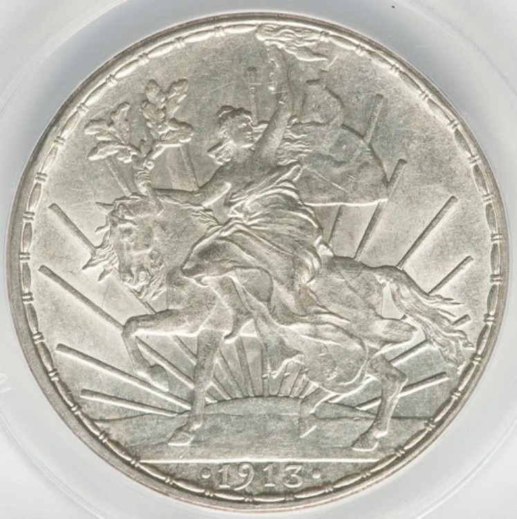 メキシコ: Estados Unidos "Caballito" Peso 1913 MS-61 ANACS、メキシコシティ造幣局。|WORLD RESOURCE【KING店】