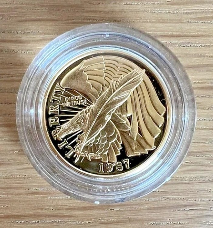楽天市場】1987年 アメリカ 合衆国憲法制定200周年 記念貨幣 5ドル