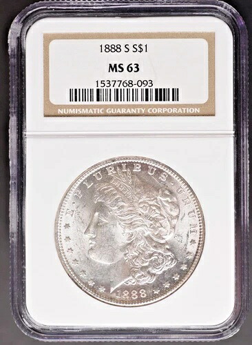 1888-S モルガン銀貨 NGC MS63 - 希少な年代の好例|WORLD RESOURCE【KING店】