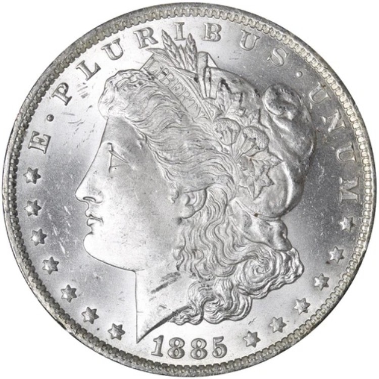 1885-O モルガン銀貨 BU UNC MS ゴージャスコイン！ E715 WVML