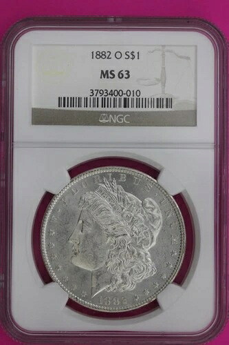 1882 O MS 63 リバティ モルガン シルバー ダラー NGC 認定 鑑定済み 本物 1103