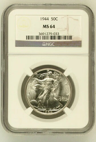 1944年ハーフダラー リバティウォーキング NGC MS-64