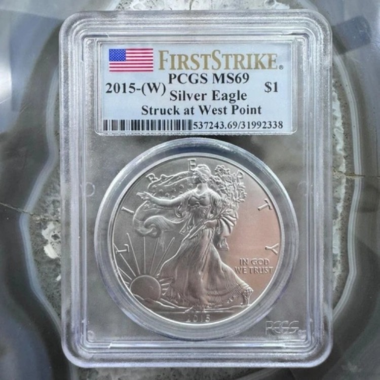 2015-W 米国アメリカンシルバーイーグル .999 純銀 ファーストストライク PCGS MS69