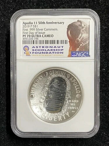2019-P アポロ11号 50周年記念 シルバーダラー NGC PF 70 ウルトラカメオ