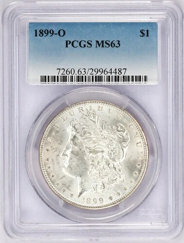 1899-O モルガン・ダラー MS 63 - 90% シルバー PCGS