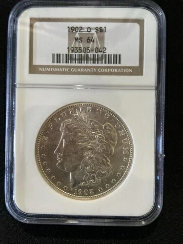 1902年 ニューオーリンズ造幣局 モルガン銀貨 NGC MS64