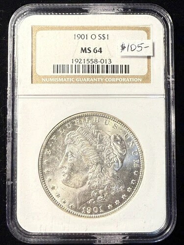 1901 O モルガン銀貨 NGC MS-64