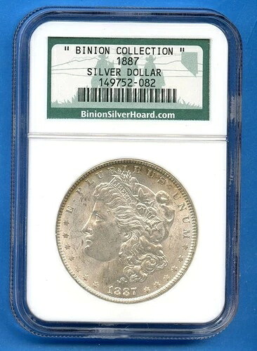 1887年 P NGC モルガン・ダラー 1ドル 米国造幣局 銀貨 1887-P ビニオン・コレクション