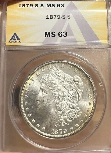 1879-S ANACS MS63 モルガン銀貨 58,685円