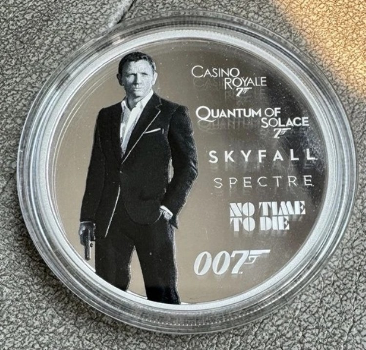 2024年 ツバル 007 ジェームズ・ボンド レガシーシリーズ 第5版 1オンス .9999 純銀 プルーフ