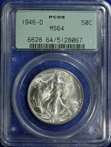 1946年-D ウォーキング・リバティ・ハーフダラー - PCGS MS64 OGH (2532285)