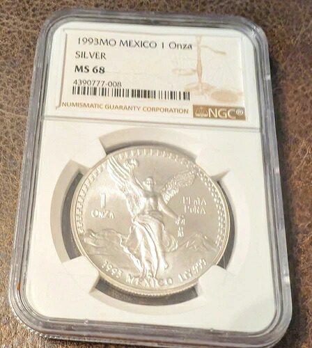 1993 MO メキシコ 1 オンザ リベルタ シルバー MS 68 NGC