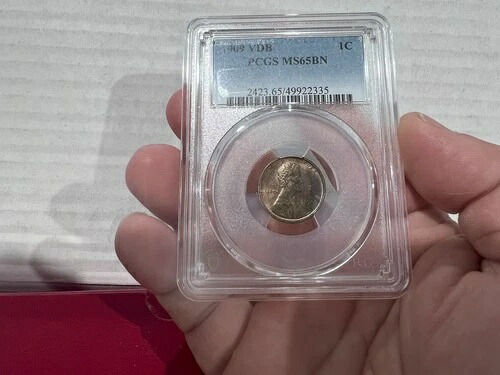 1909 VDB PCGS MS65BN リンカーンセント 105ドル 送料込 58,685円