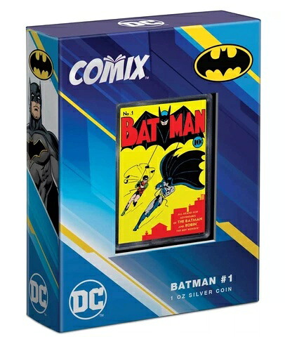 2023 DCコミックス バットマン #1 $2 プルーフコイン 1オンス .999 シルバーバー