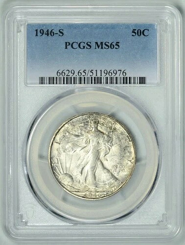 1946-S 50セント PCGS MS65 ウォーキング・リバティ・ハーフダラー * #51196976