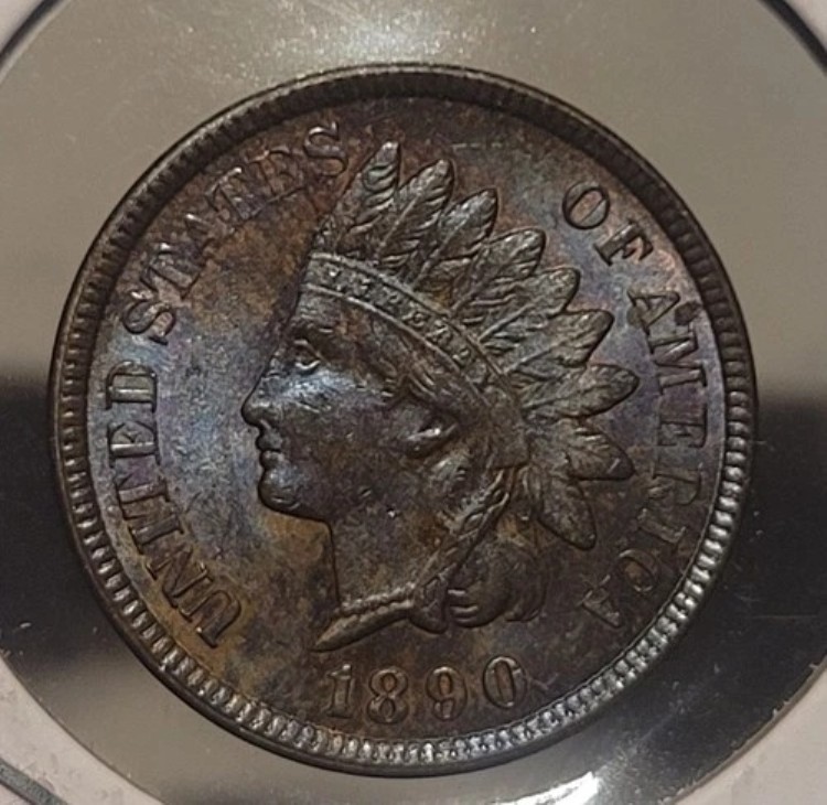 1890年製 美しい未流通のインディアンヘッドトナー