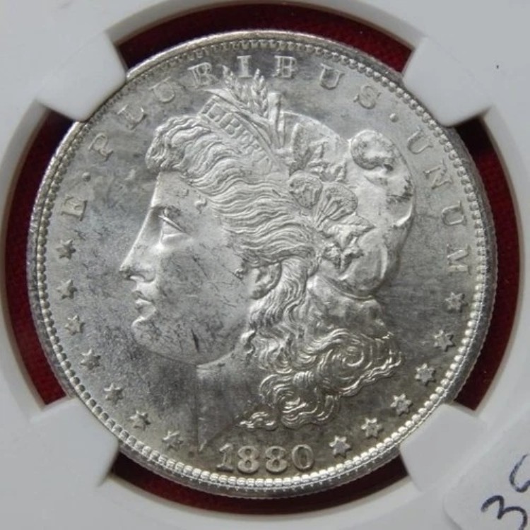 1880-S モルガン銀貨 $1 NGC MS 63 ~ 米国送料無料