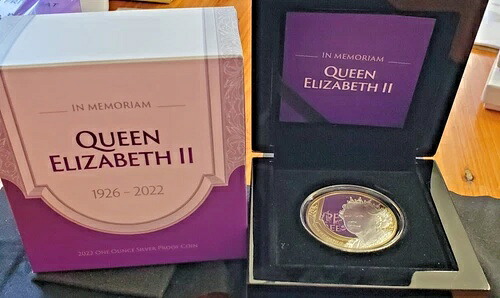 エリザベス2世 2022年 1ドル プルーフ 1オンス 銀貨 限定鋳造 箱＆保証書