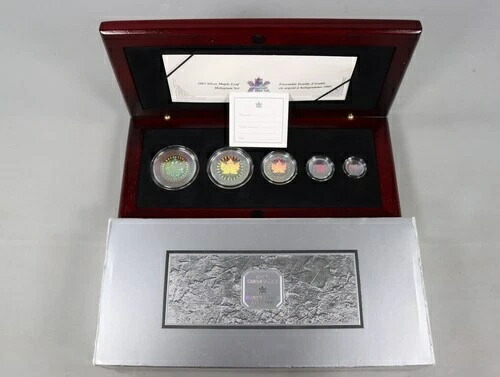 楽天市場】2003年 カナダ 純銀 フラクショナルセット メープルリーフ